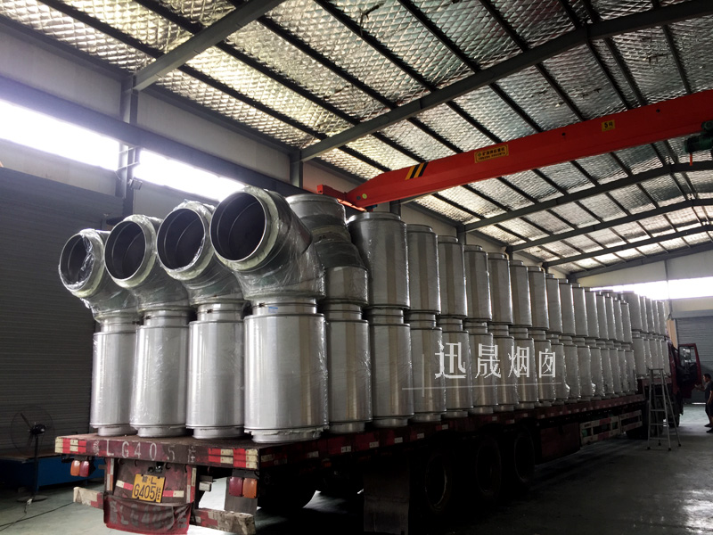 預(yù)制雙層不銹鋼煙囪成品01